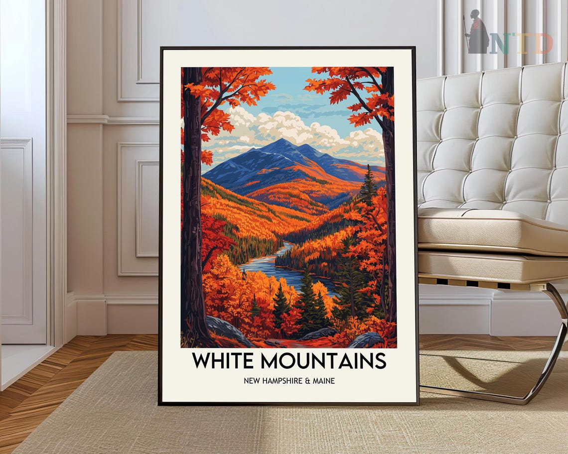 White Mountains Print White Mountains Wall Art White Mountains Poster White Mountains Photo White Mountains Decor New Hampshire