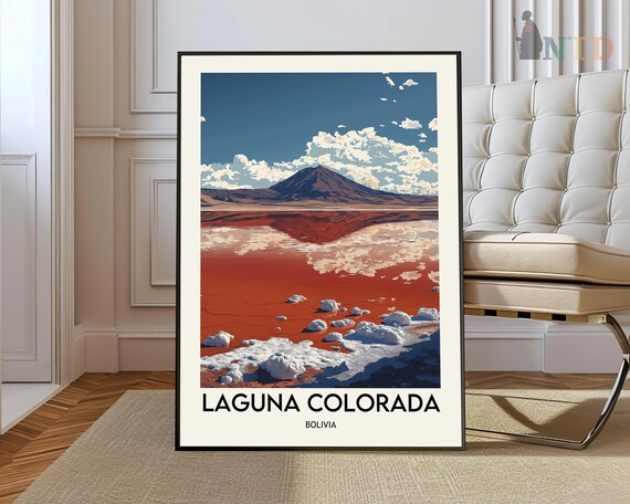Laguna Colorada Poster Wall Art Print Photo Bolivia