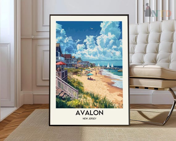 Avalon Wall Art New Jersey Decor Poster Home Travel Gift Print