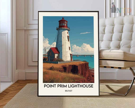 Point Prim Lighthouse Poster Wall Art Print Photo