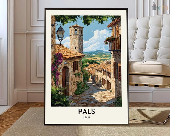 Pals Spain Poster Wall Art Print Photo Map Travel Catalonia