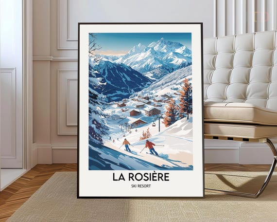 Larosire Ski Resort Poster Wall Art Print Photo Italy