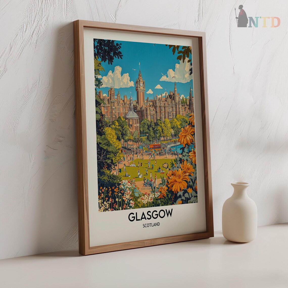 Glasgow, Scotland Travel Poster, City Art Print - Image 2