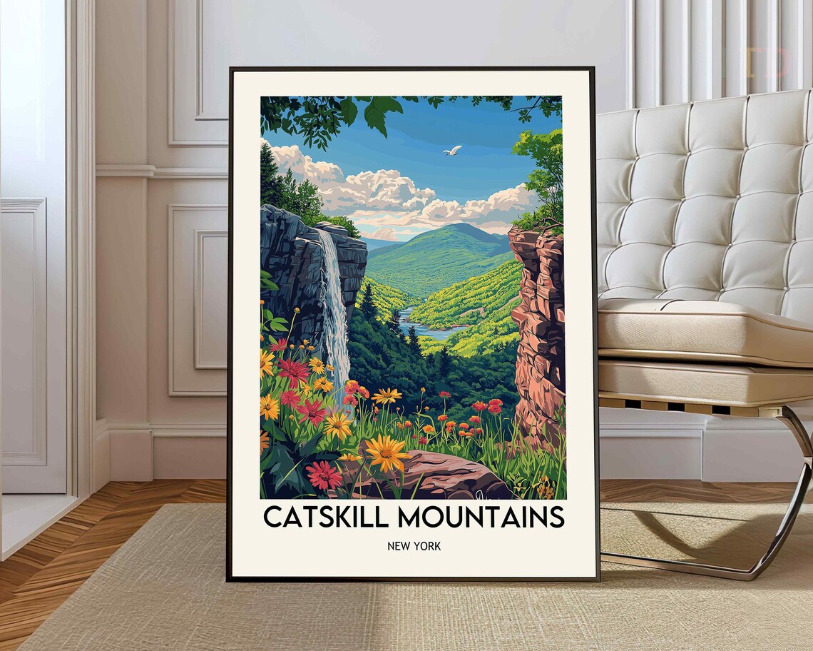 Catskill Mountains Travel Poster, New York View