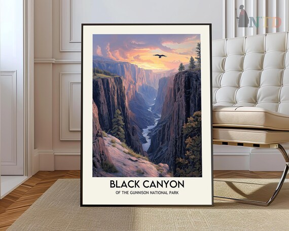 Black Canyon of the Gunnison National Park Sunset Colorado Poster