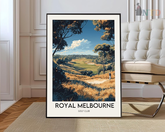 Royal Melbourne Golf Club Golden Afternoon Fairway View Poster