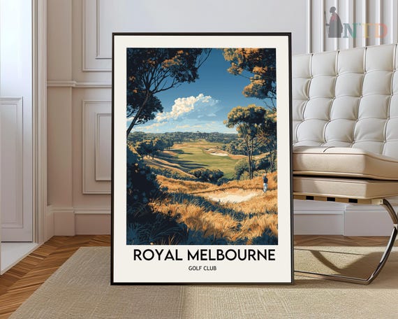 Royal Melbourne Golf Club Poster Wall Art Print Photomelbourne Australia