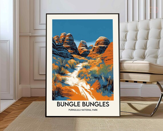 Bungle Bungles Purnululu National Park Beehive Domes Travel Poster