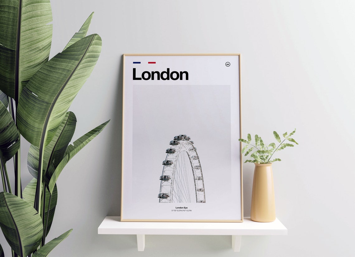 London Print London London Poster London Architecture Poster London Travel Poster London Wall Art Minimalist London Poster - Image 7