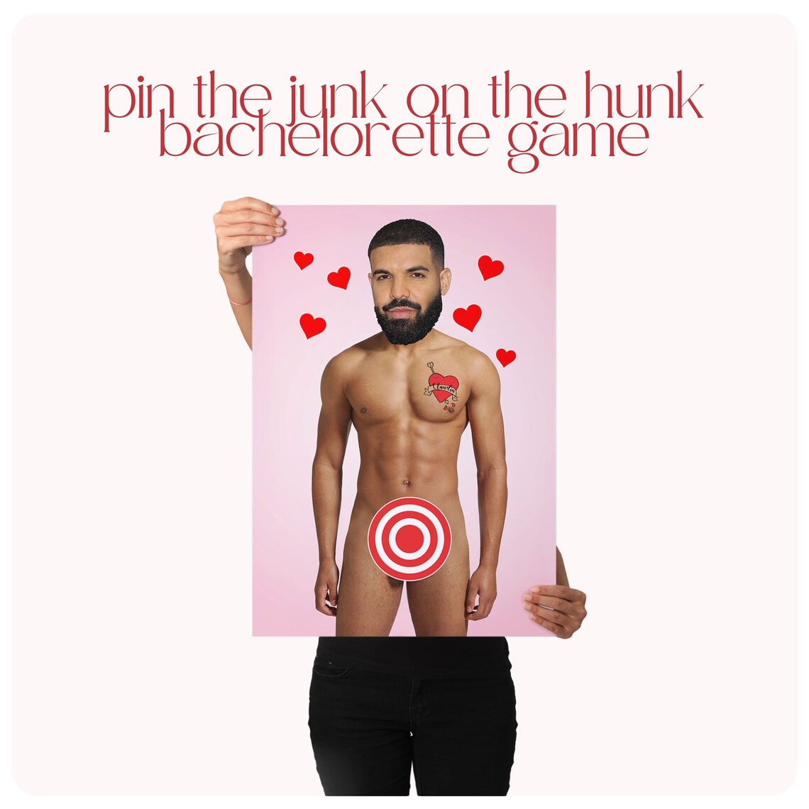 Pin The Junk On The Hunk Bachelorette Party Poster Print - Image 5
