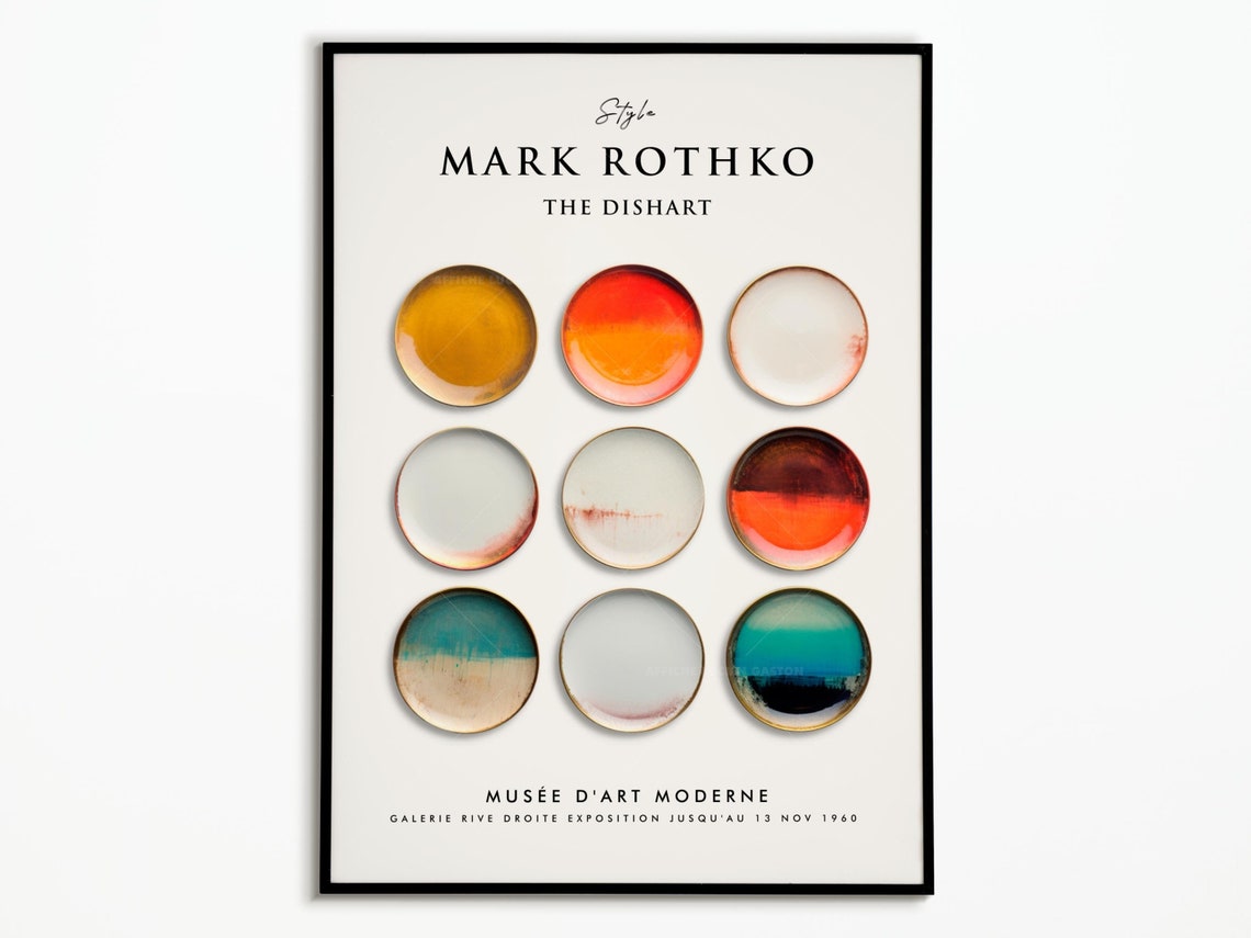 Mark Rothko The Dishart Color Field Glazed Plates Exhibition Poster
