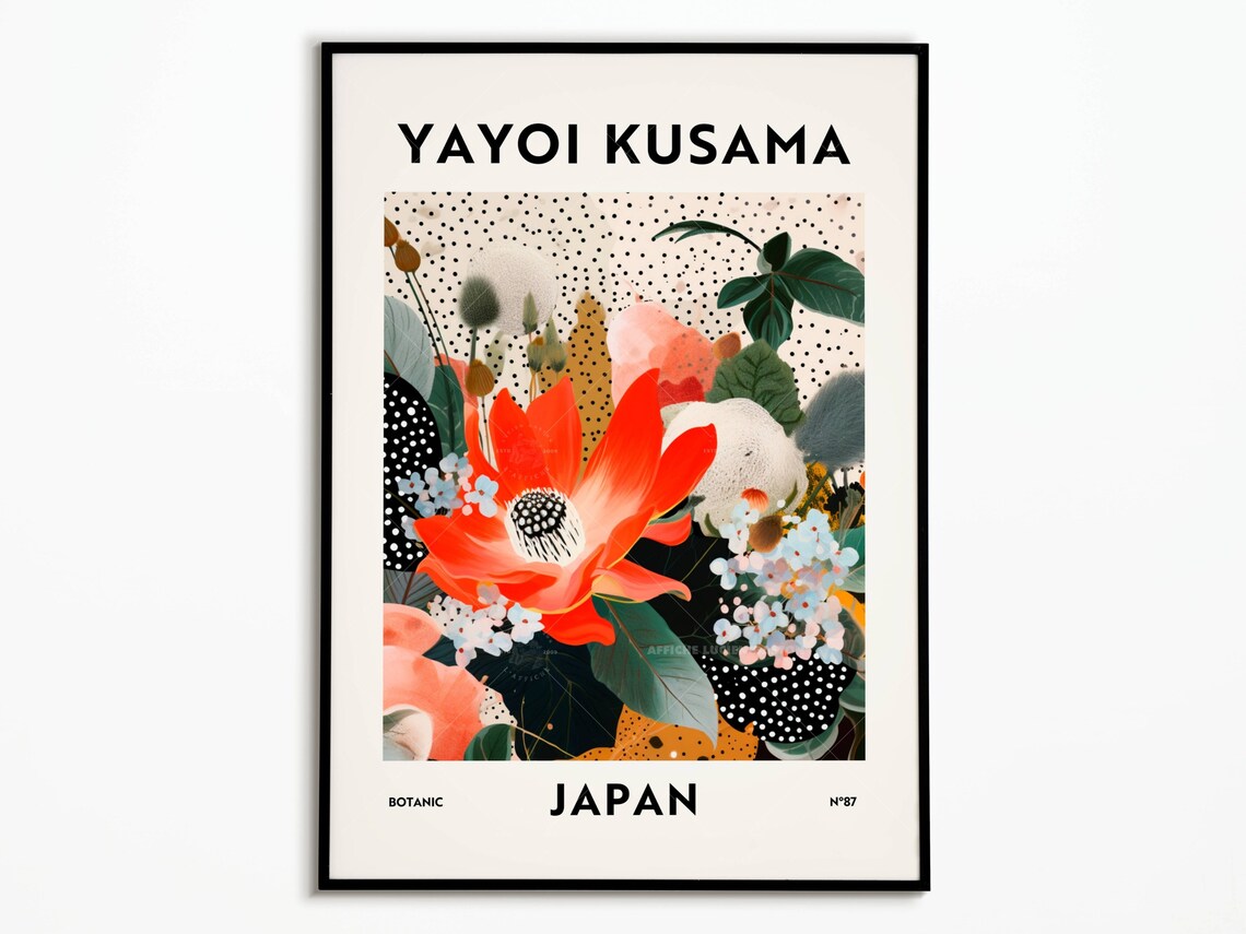 Yayoi Kusama Exhibition Poster Art Print