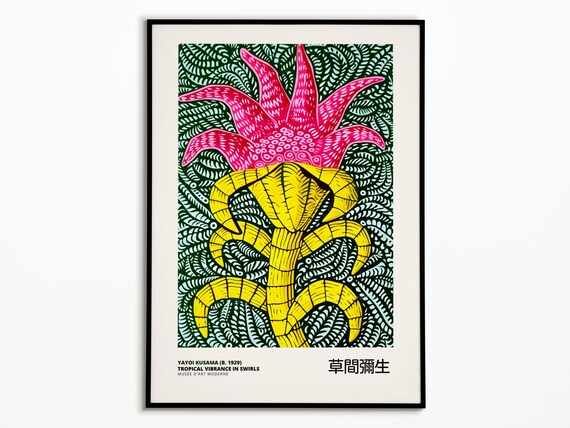 Yayoi Kusama Exhibition Poster, Multicolor Art Print