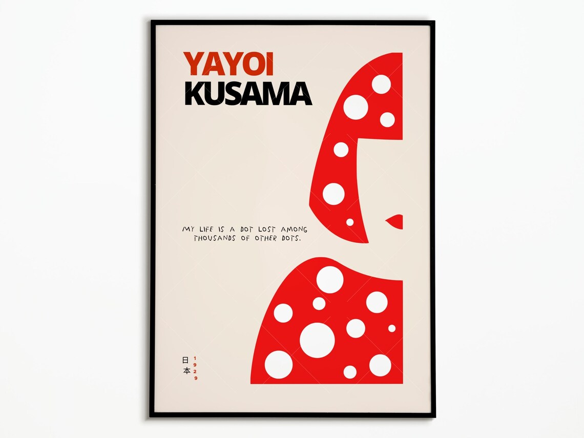 Yayoi Kusama Poster Art Print, Modern Decor