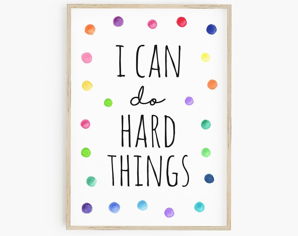 I Can Do Hard Things Growth Mindset Poster