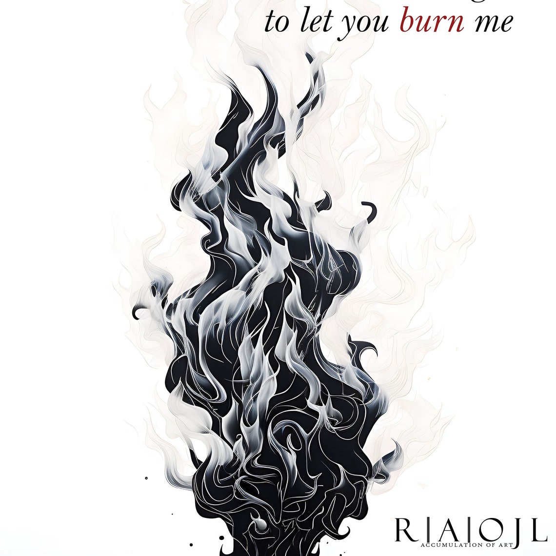 Like A Moth To A Damned Flame Fourth Wing Book Quote Smoke Art Poster - Image 4