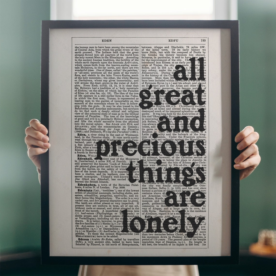 John Steinbeck All Great And Precious Things Are Lonely Quote Print - Image 3