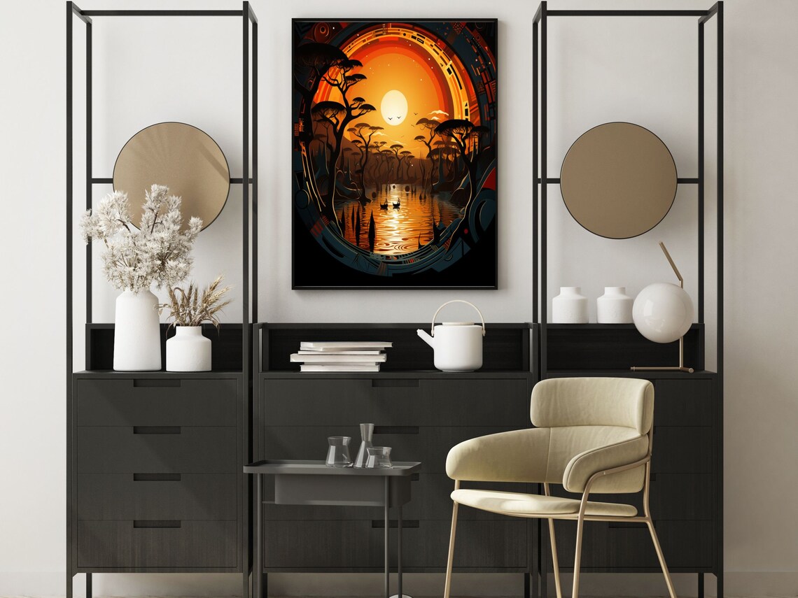 Wall Art African Print African Art African Art Wall Decor African Surreal Colorful Print Art - Image 5