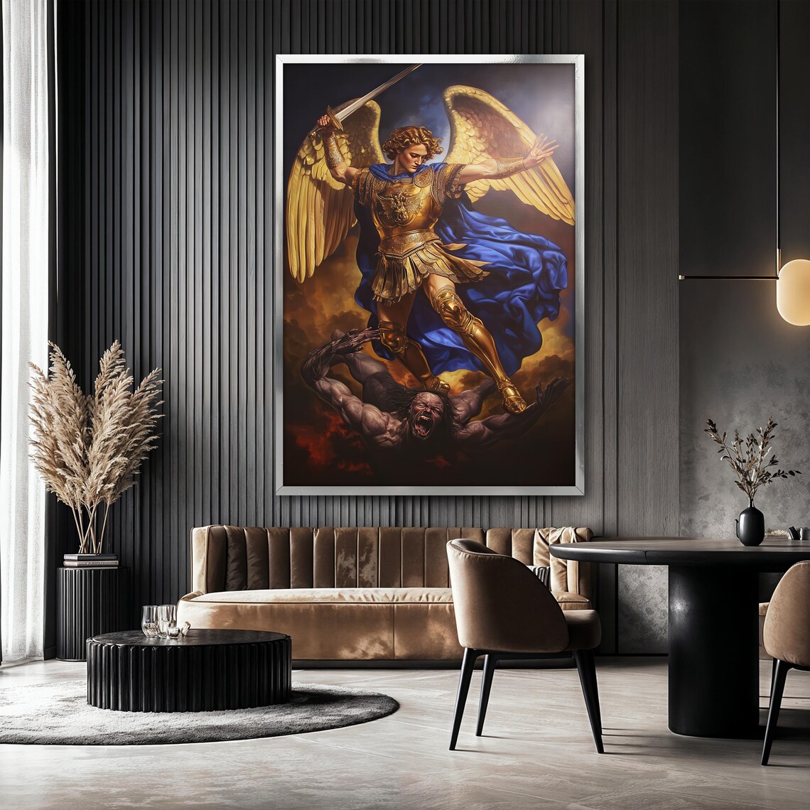 Archangel Michael Painting, Christian Warrior Art Print - Image 2