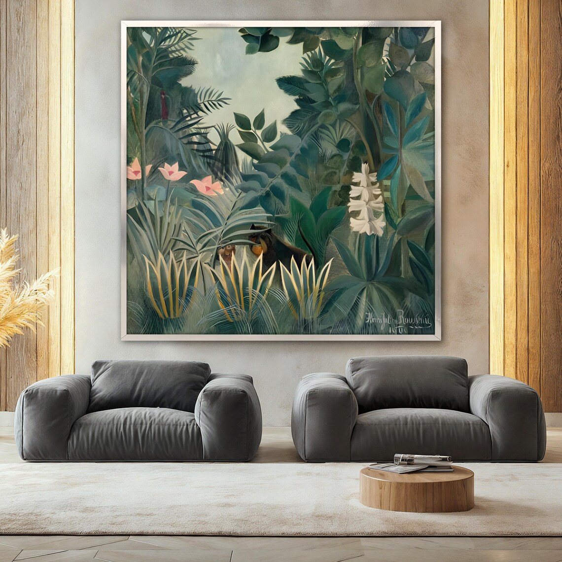 The Hidden Tiger Painting, Henri Rousseau Jungle - Image 2