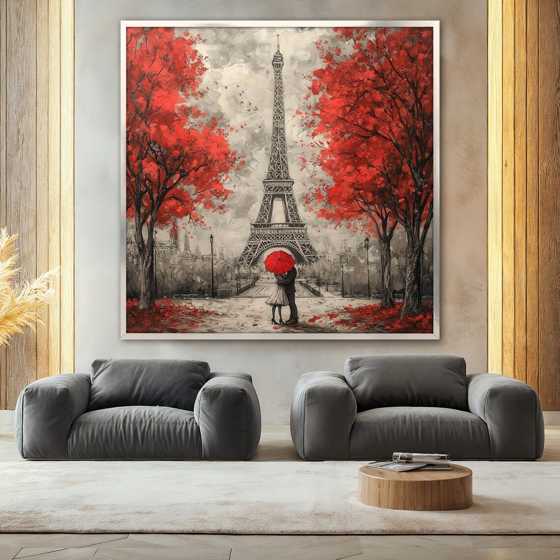 Eiffel Tower Print, Romantic Paris Scene - Image 2