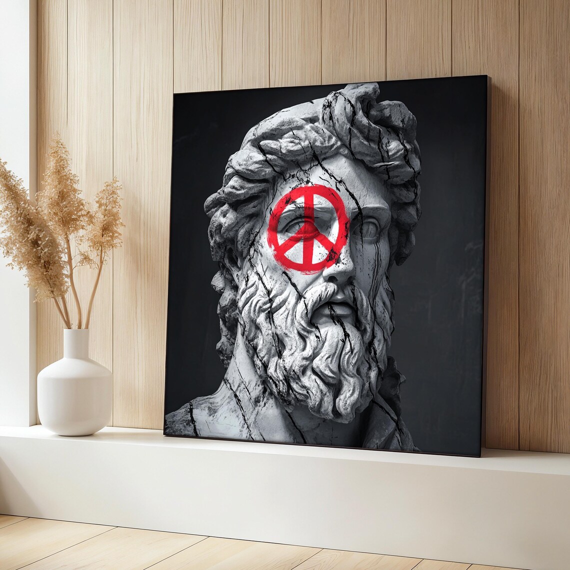 Zeus Painting, Greek God Graffiti Decor Art Print