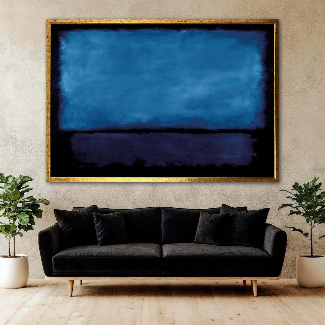 Mark Rothko Blue Painting Abstract Color Field Artwork With Deep Tones Modern Wall Art For Elegant Interiors Rothko Art Gift - Image 3