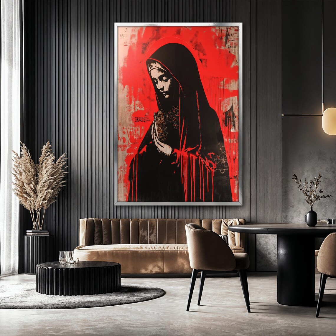 Virgin Mary Painting, Religious Graffiti Art Print - Image 2