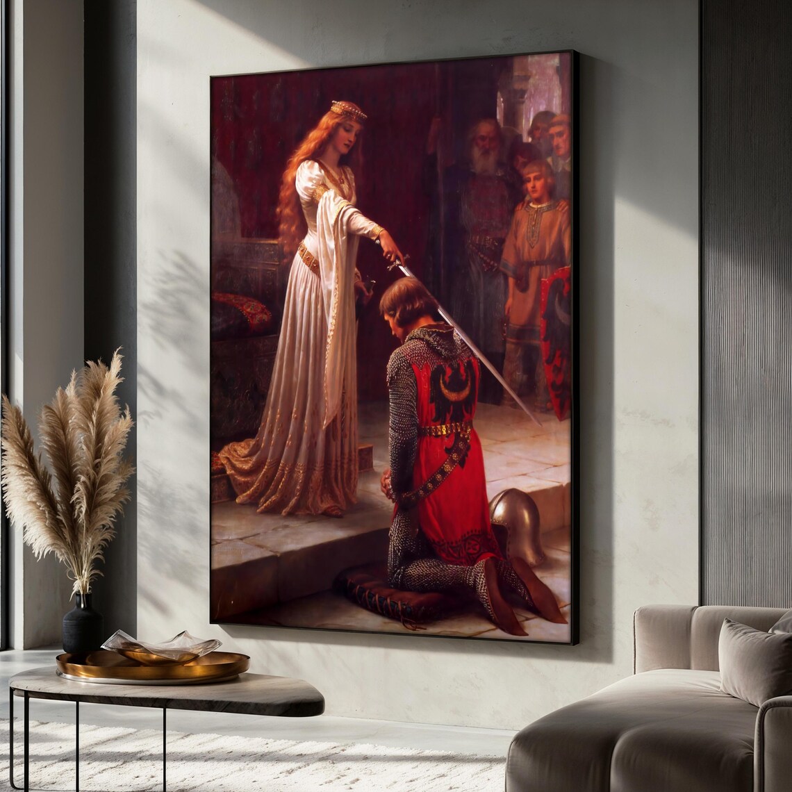Edmund Blair Leighton, The Accolade Art Print