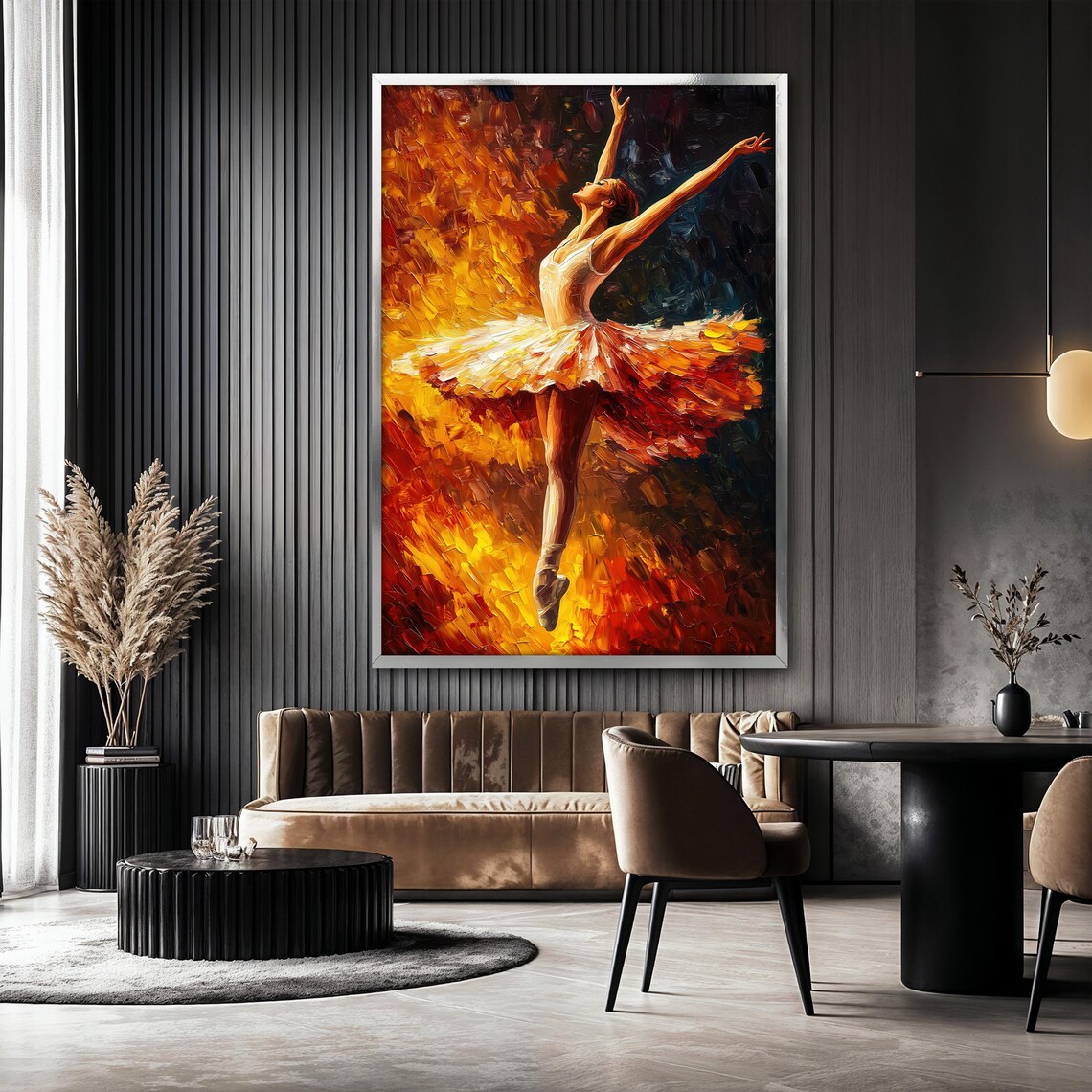 Elegant Ballerina Painting, Graceful Dance Art - Image 2