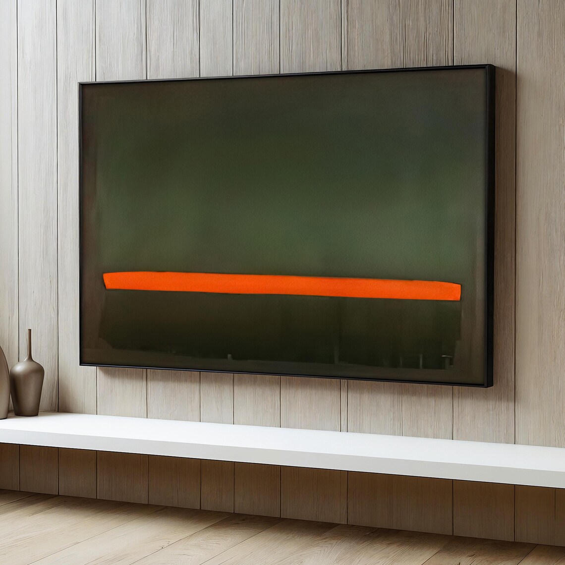 Mark Rothko Green And Orange Abstract, Minimalist Art Print