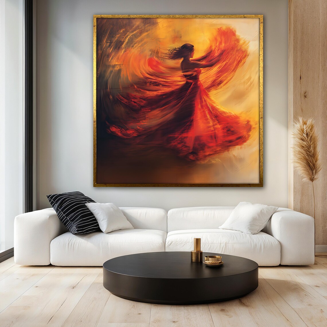 Fiery Dancing Woman Abstract Dancer Art Print - Image 3