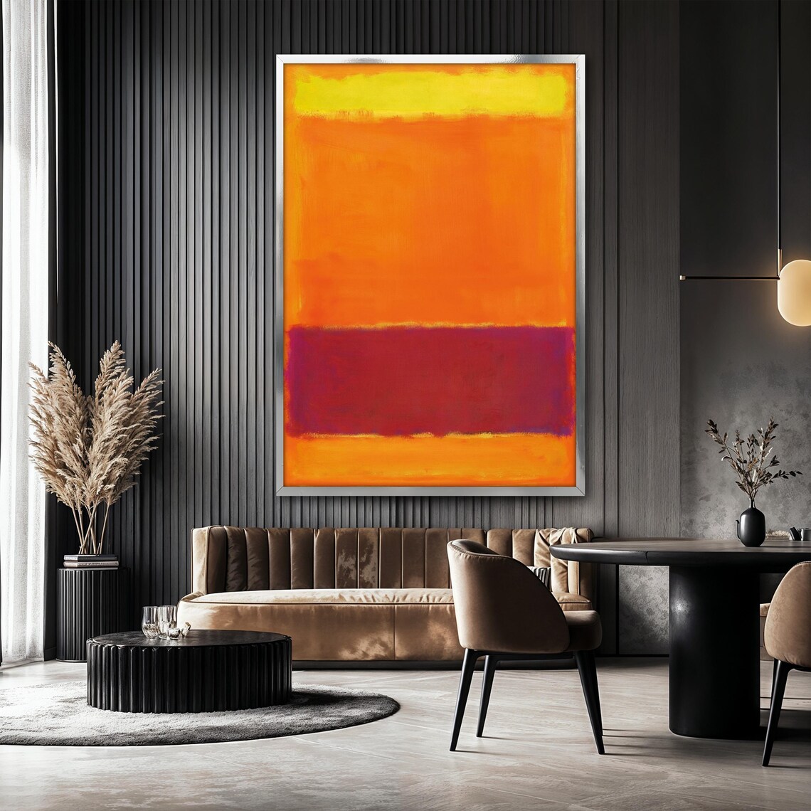 Mark Rothko Style Orange Red Yellow Color Field Abstract Poster - Image 2