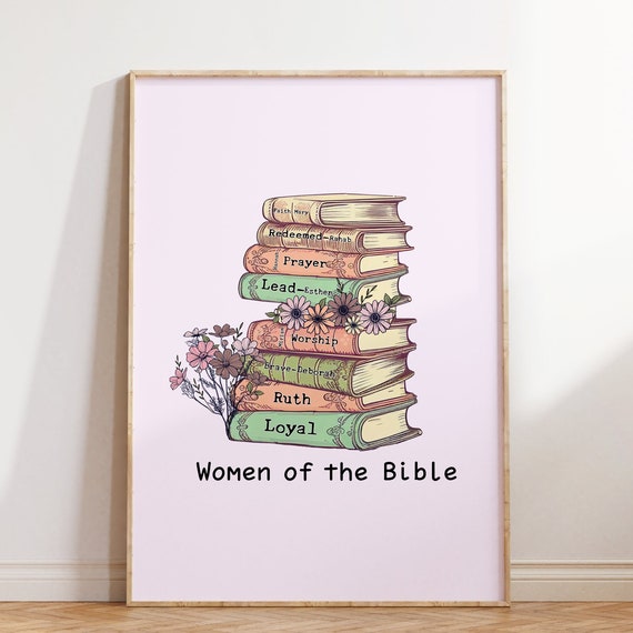 Women Of The Bible Wall Print Christian Poster Bible Verse Print Wall Decor Large Art Christian Gift God