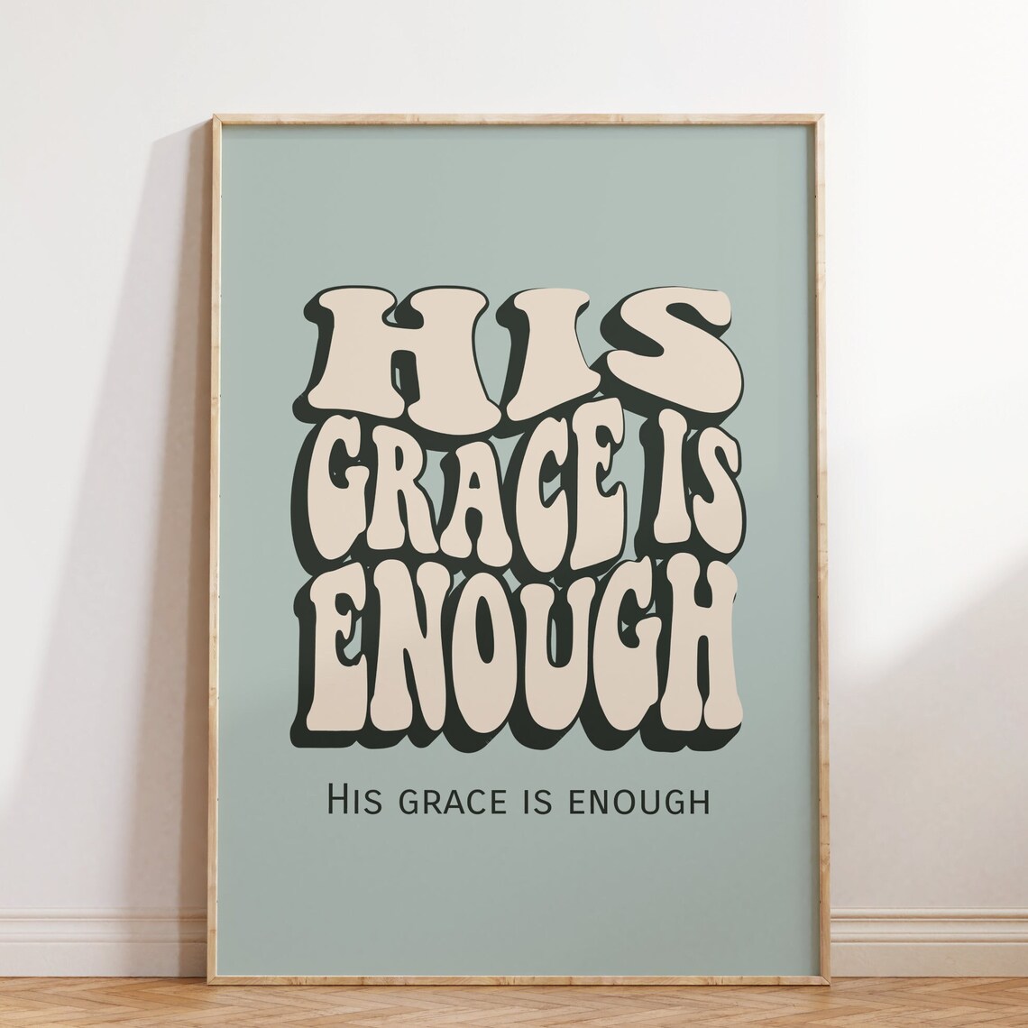 Retro Christian Wall Print, Spiritual Art Poster