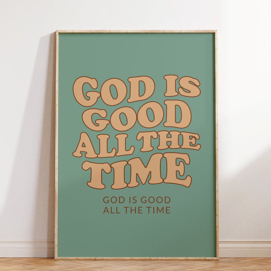 Retro Christian God Quote, Bible Verse Poster