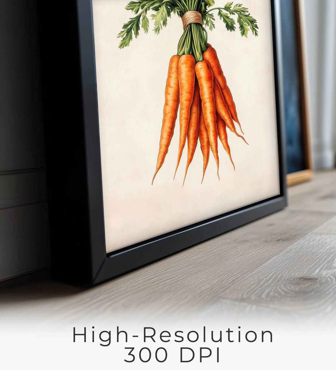 Carrot Wall Art Modern Vegetable Kitchen Decor Illustration Rustic Farmhouse Style Instant Print Iv01 - Image 2