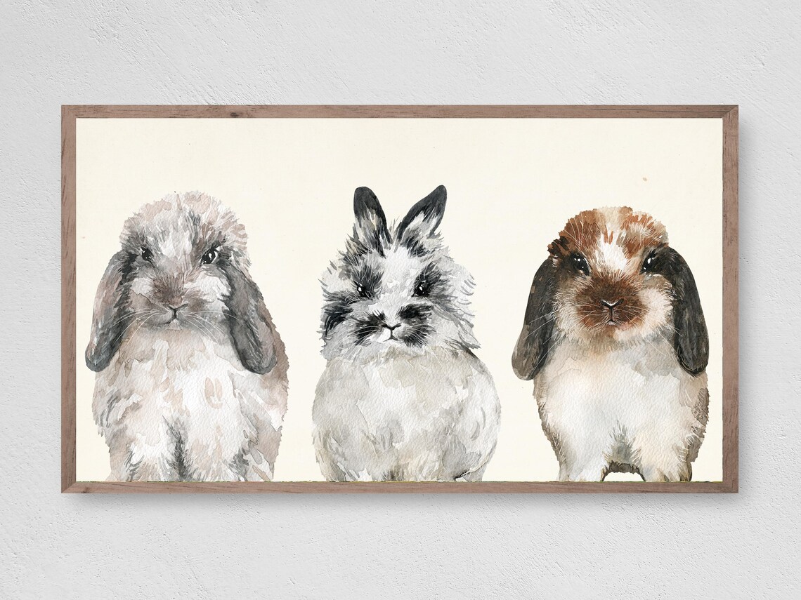 Easter Cutie Pie Bunnies Rabbits Spring Art Print