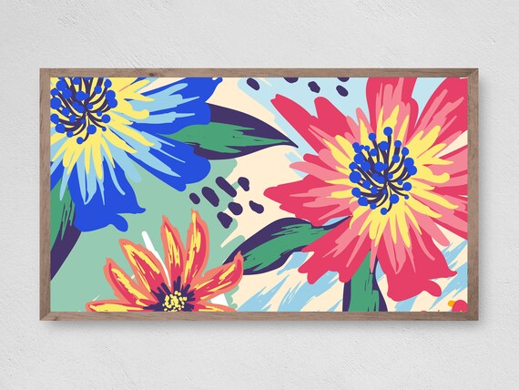 Bright And Bold Flowers TV Art Print