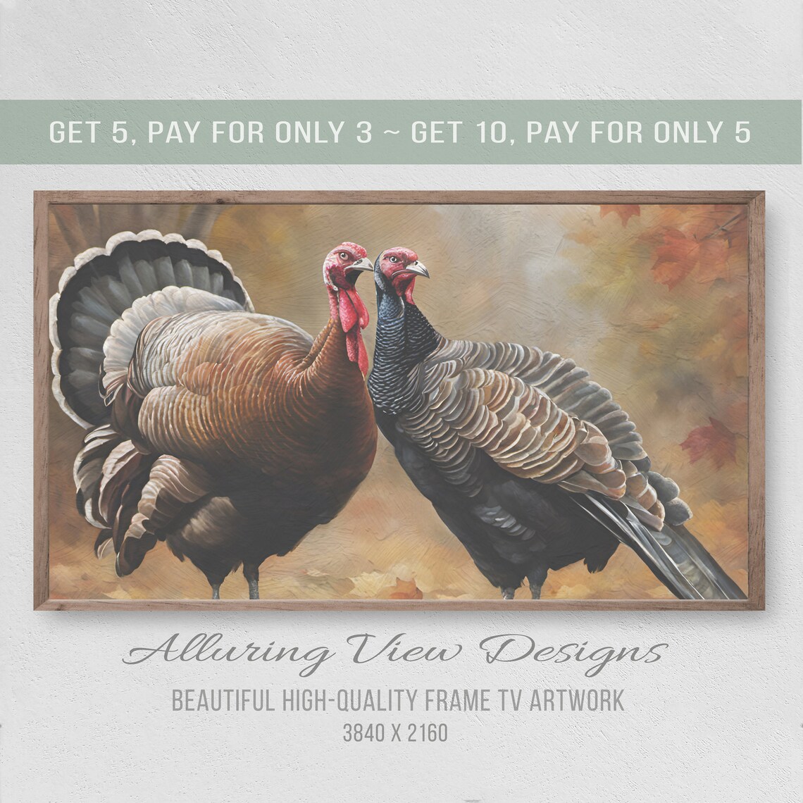 Vintage Thanksgiving Turkey Art Print, Holiday Decor
