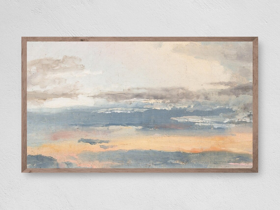 Sunrise Painting Art Print, Nature Landscape