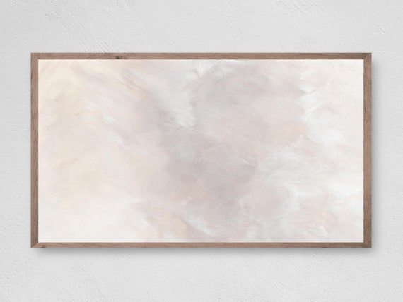 Frame Tv Art Abstract Neutral Calm Oil On Art Tv Modern Art Frame Tv Art Modern Decor