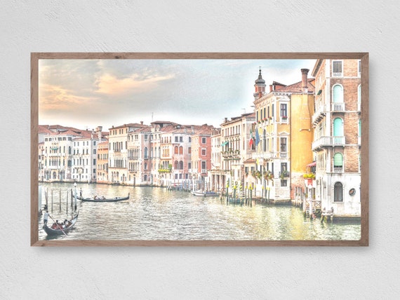 Venice Canal Travel Poster, Italy Wall Art