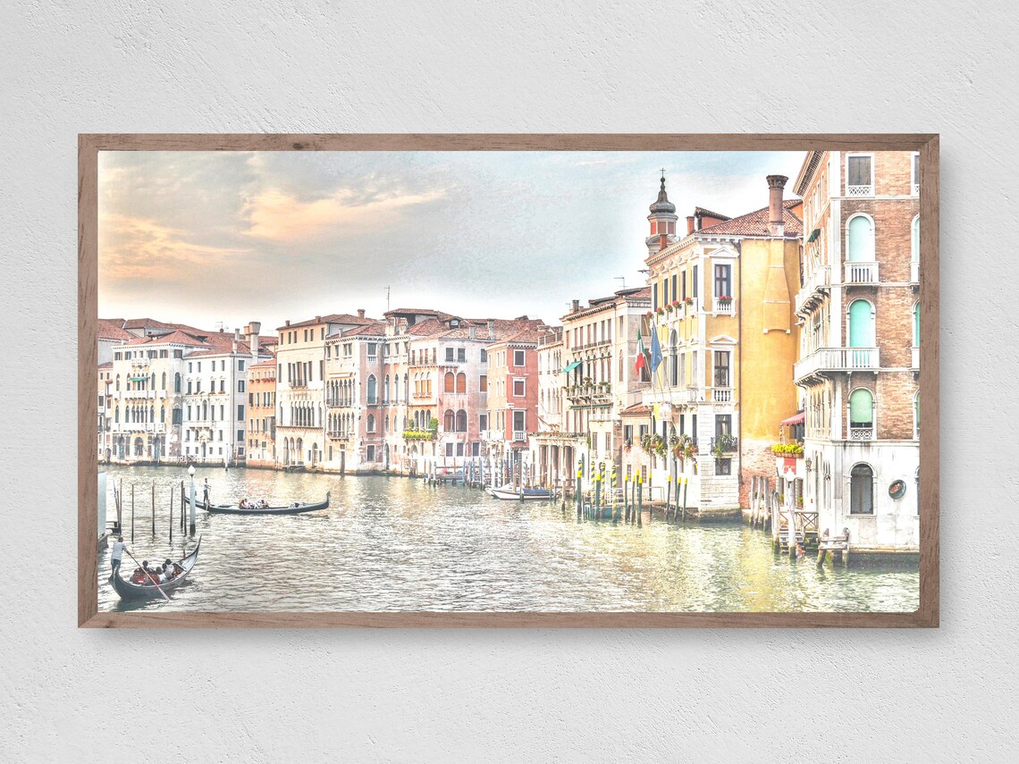 Venice Canal Travel Poster, Italy Wall Art