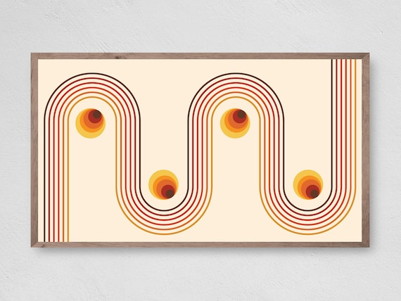 Modern Boho Sunset Abstract Art Print