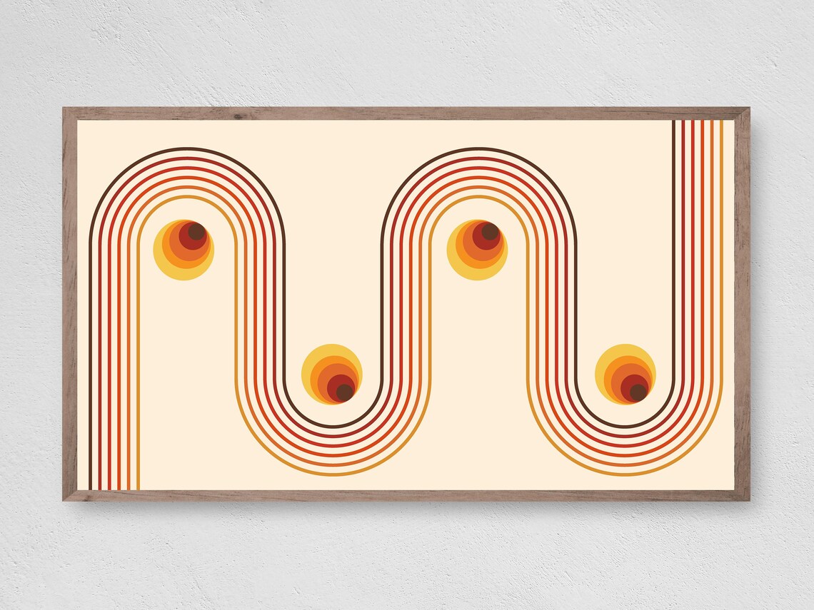 Modern Boho Sunset Abstract Art Print