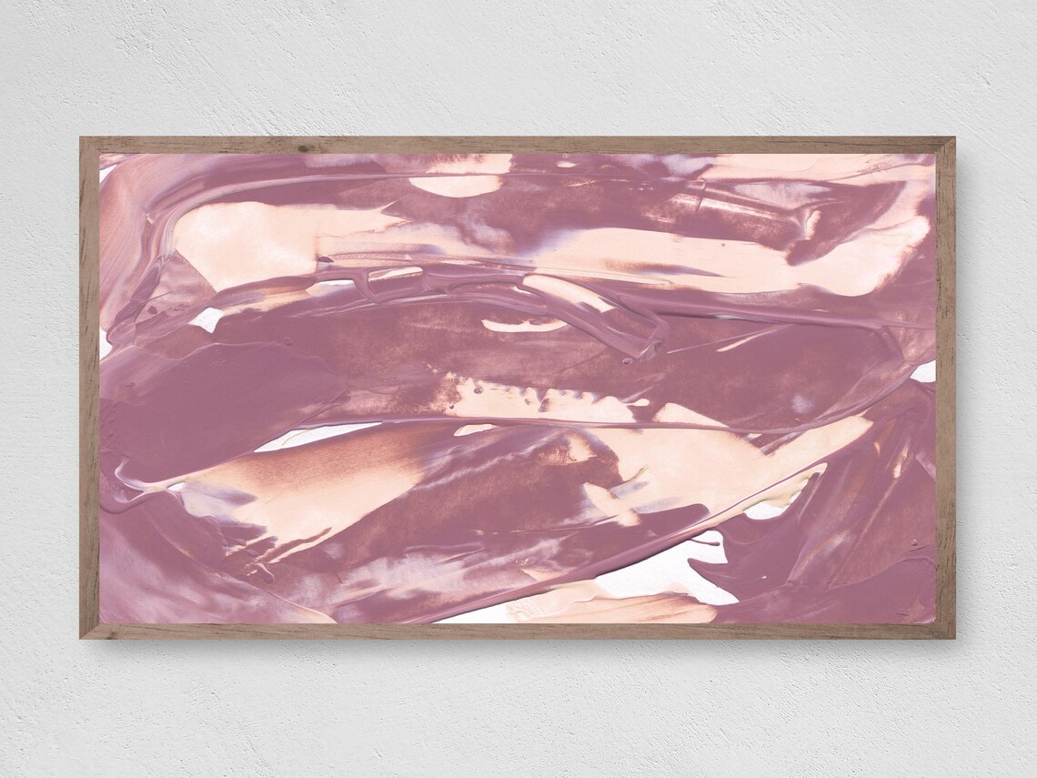 Modern Brush Acrylic Painting, Abstract TV Art