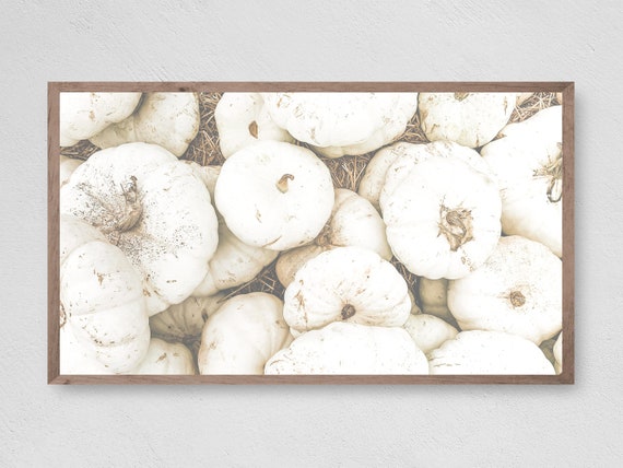 White Pumpkin Pile, Instant Fall Art Print