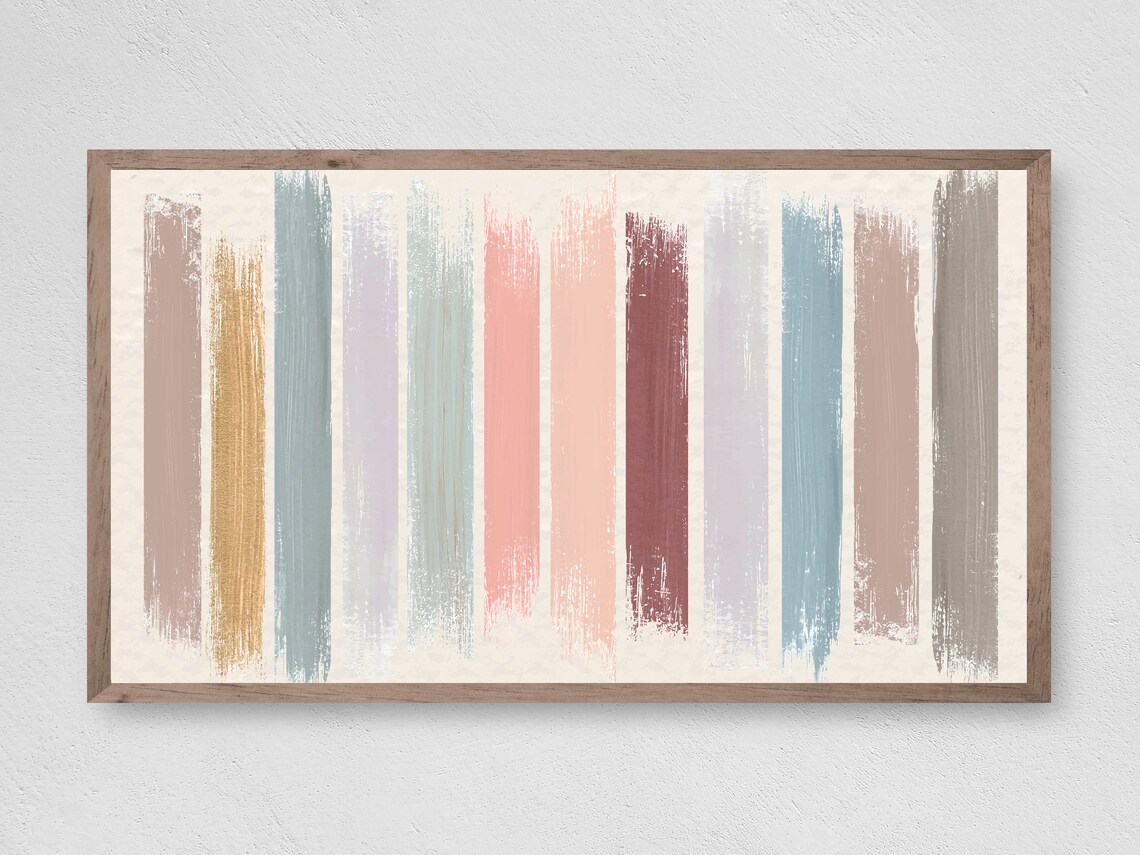 Instant Earth Tone Stripes Wall Art Print