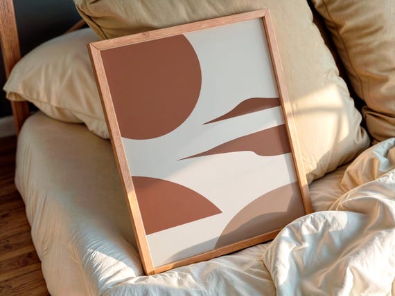 Abstract Sunset Print Minimalist Geometric Art